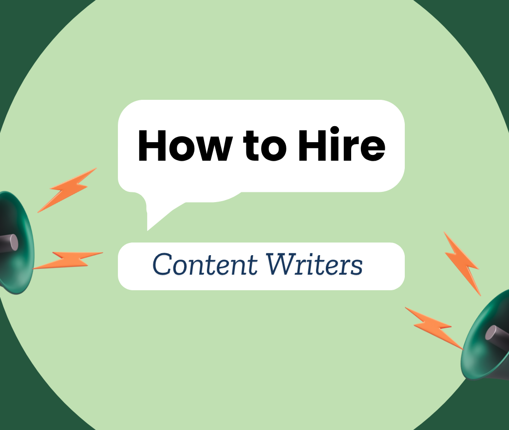Hiring alert infographic showing how to hire content writers
